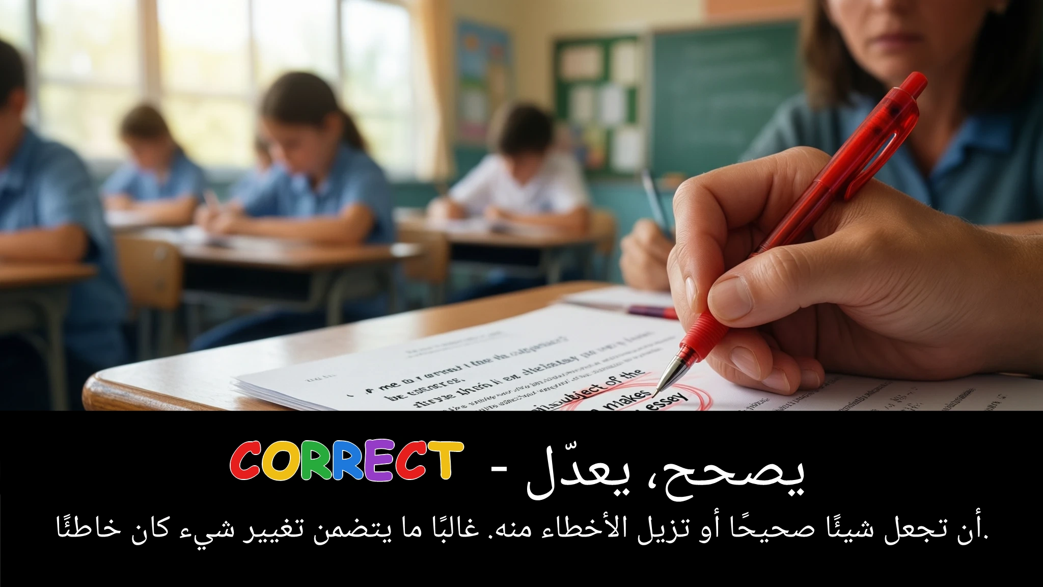 Arabic Illustration for correct